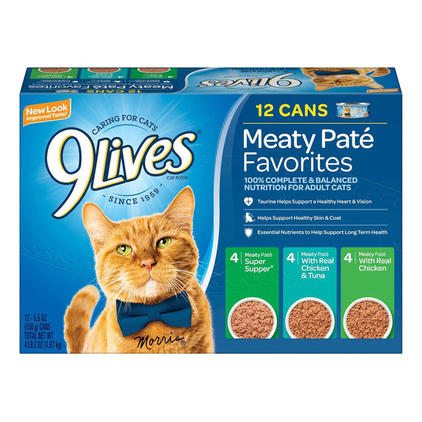 9Lives Pack Variado de Alimento Húmedo para Gatos - Sabores de Pollo y Pescado, Nutrición Completa y Deliciosa