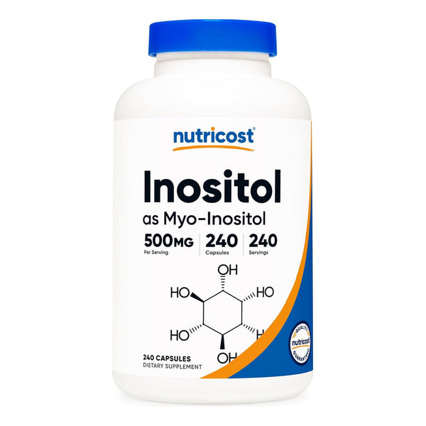 Inositol Myo-Inositol 500 Mg 240 Capsulas Vegetales Sin Gluten Apto Para Vegetarianos