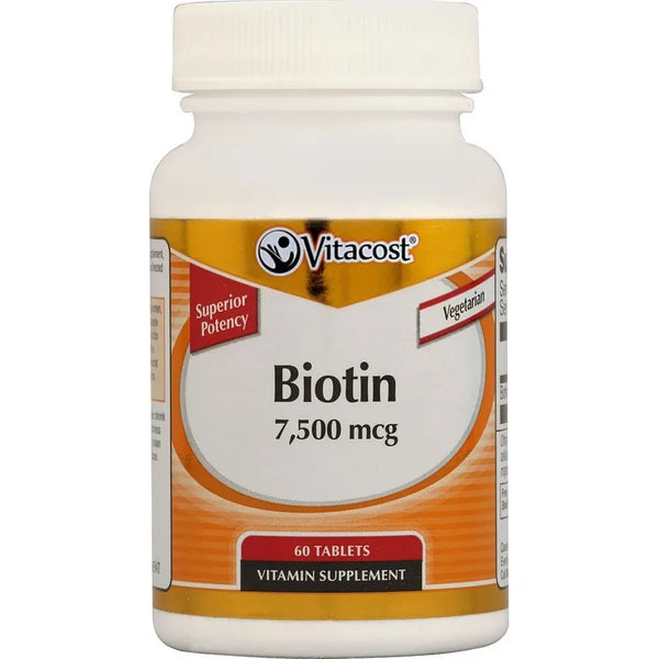 Biotina Alta Potencia 7500 Mcg 60 Tabletas Salud Y Energía