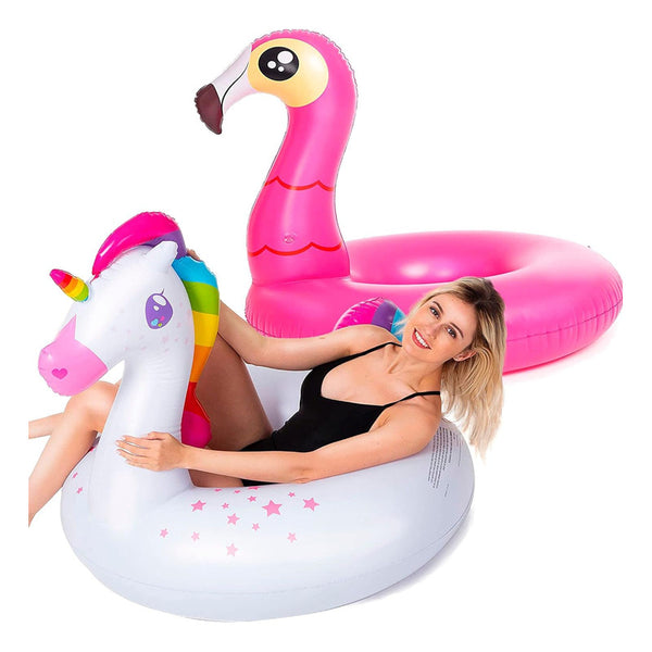 Flotador Inflable Para Piscina JOYIN Con Flamenco Y Unicornio 40 Pulgadas