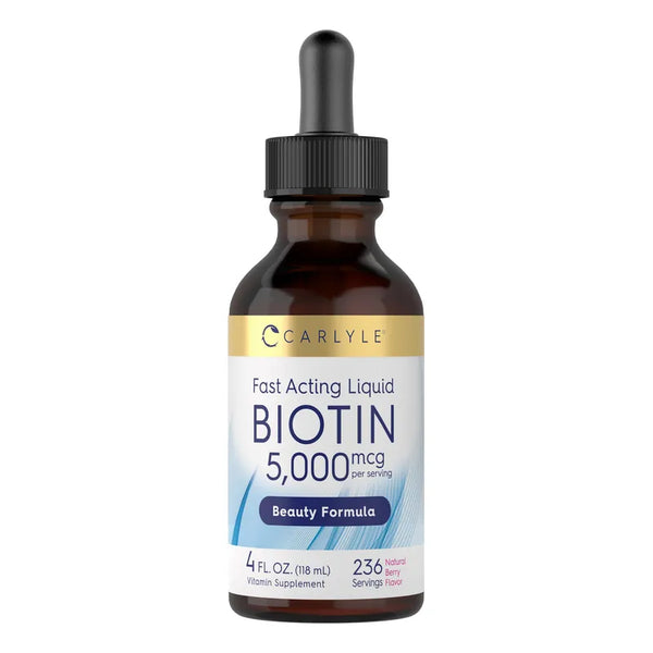 Capsulas De Biotina 5000 Mcg Sabores De Bayas 120 Ml Suplemento Vegetariano