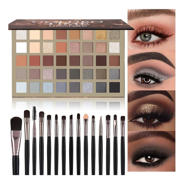 Paleta De Sombras Ucanbe 40 Colores Mate Y Brillante Larga Duracion