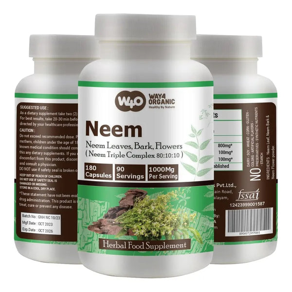 Capsulas De Neem Triple Complejo 1000 Mg Apoyo Al Sistema Inmunologico