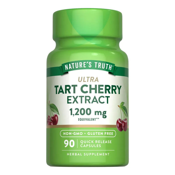 Extracto De Cereza Ultra Tart 1200 Mg 90 Cápsulas Natural Sin Gluten
