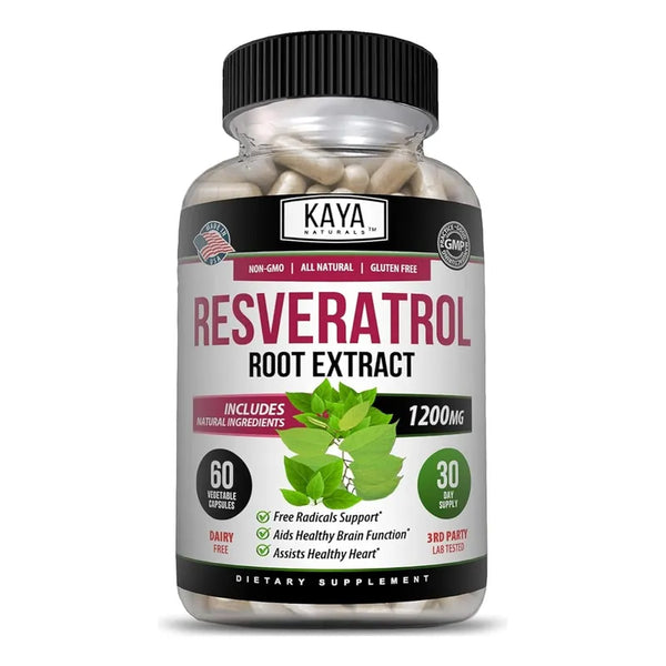 Capsulas Resveratrol Antienvejecimiento Antioxidantes 60 Vegetales