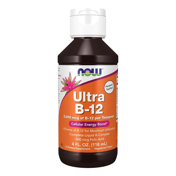 Ultra B12 Liquido Now 800 Mcg Acido Folico Energia Vegetariano