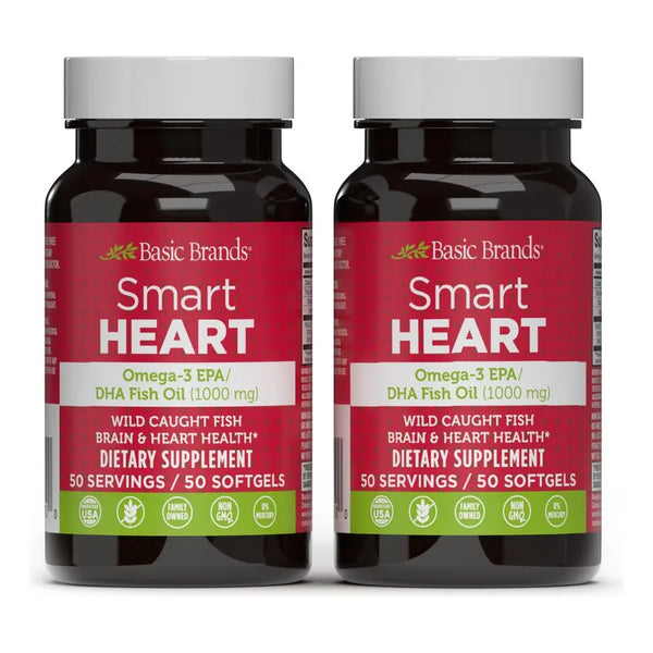 Aceite De Pescado Omega 3 Smart Heart 1000 Mg Soporte Cardíaco
