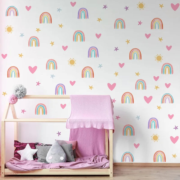 Epakh Calcomanías Arco Iris Para Pared Decoración Mágica Infantil