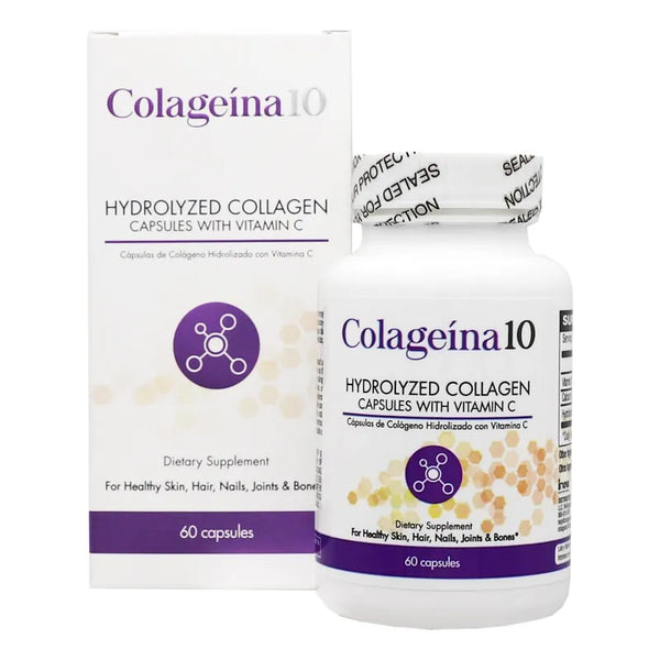 Cápsulas Colágeno Hidrolizado Con Vitamina C Para Rejuvenecimiento