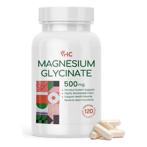 Capsulas De Glicinato De Magnesio 500 Mg Alta Absorcion Veganas Minerales