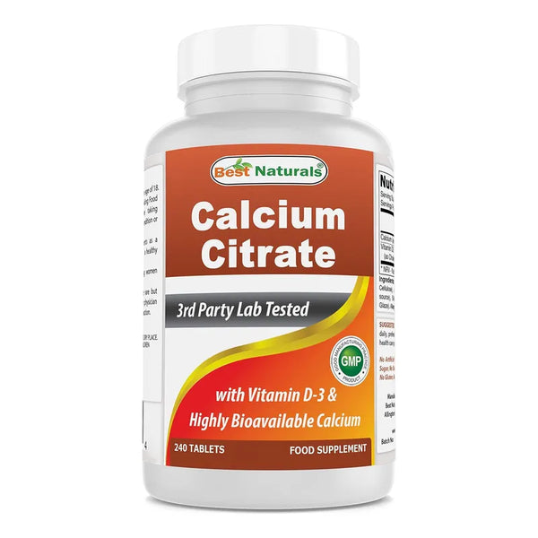 Calcio Citrato Con Vitamina D3 240 Tabletas Beneficios Óseos