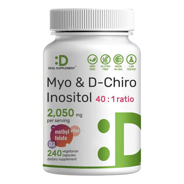 Myo-Inositol Y D-Chiro Inositol Vitaminas 2050 Mg Salud Femenina