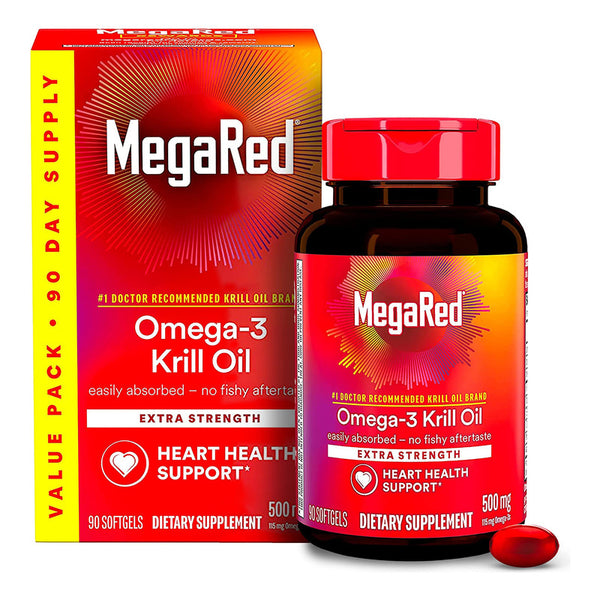 Aceite De Krill MegaRed 500 Mg Antártico Omega 3 Cardíaco