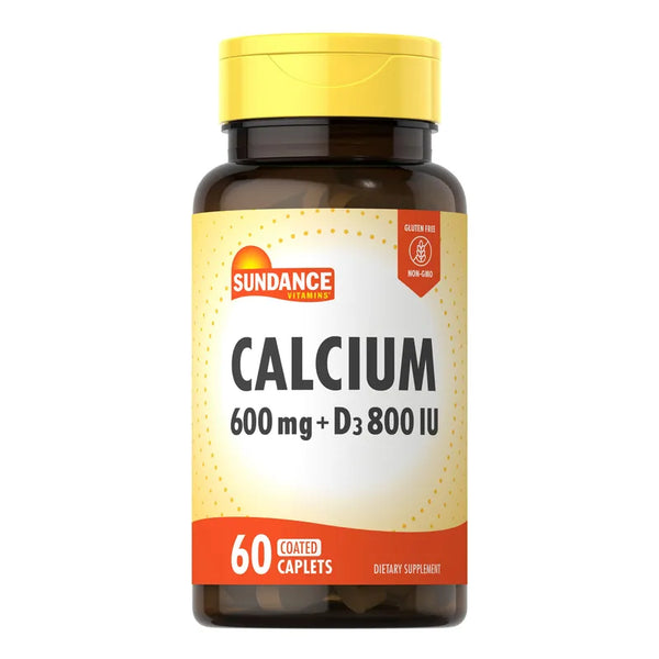 Calcio 600 Mg Con Vitamina D3 60 Cápsulas Suplemento Vegetariano Sin Gluten
