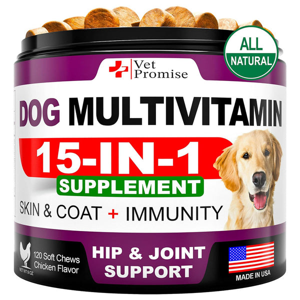 Multivitamínico Masticable Glucosamina Para Perros 60G Vitalidad Completa