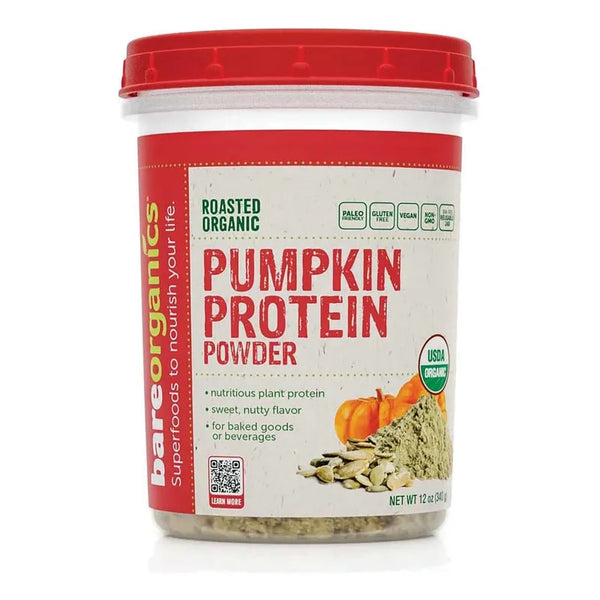 Bareorganics Proteína En Polvo De Calabaza 340g Natural Alta En Fibra