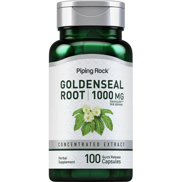 Capsulas De Raiz Goldenseal 1000 Mg 100 Unidades Extracto Concentrado