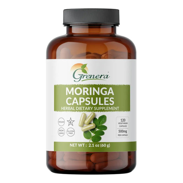 Capsulas De Hoja Pura Moringa 500mg Superalimento Organico