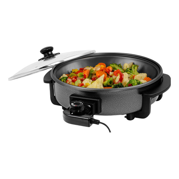 Sartén Eléctrica Ovente Sk11112b 30 Cm Con Revestimiento Antiadh 12 Pulgadas Alm 1400w