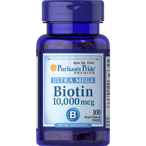 Biotina 10000 Mcg Salud Piel Cabello Uñas 100 Cápsulas