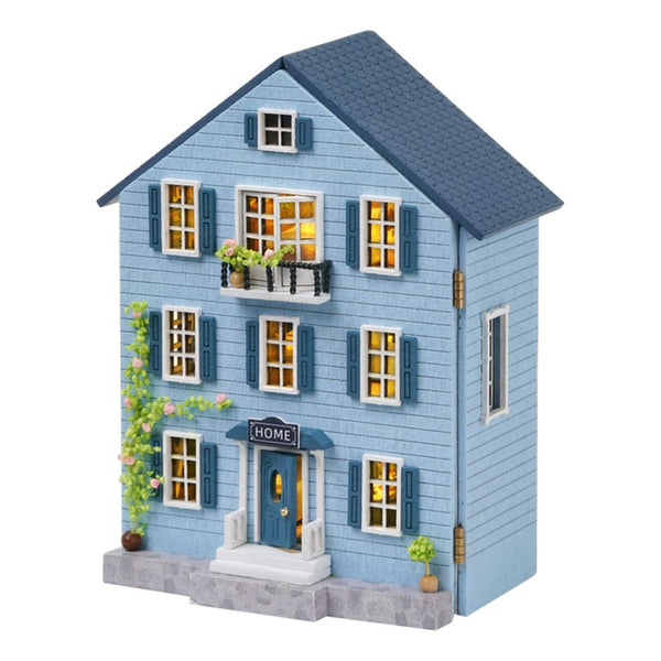 Casa De Muñecas En Miniatura Kit Diy Creativo Con Muebles Para Armar Y Decorar