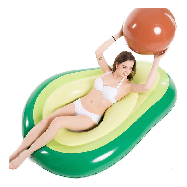 Flotador Inflable Aguacate Jasonwell Piscina Playa Grande con Pelota para Niños y Adultos