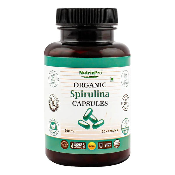 Capsulas De Spirulina Organica 100 Puro 120 Capsulas