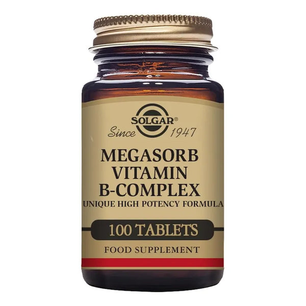 Complejo B Megasorb 50 Mg 100 Tabletas Vitaminas Energía Veganas Salud