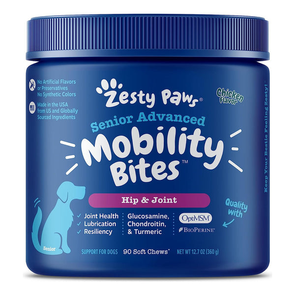 Zesty Paws Mobility Bites Suplemento Articulaciones Para Perros