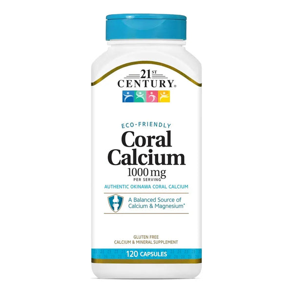 Cápsulas De Calcio De Coral 21st Century 1000 Mg Para Salud Ósea