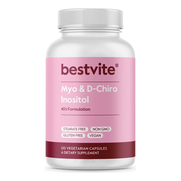 Myo DChiro Inositol 120 Cápsulas Vegan Sin Gluten Apoyo Hormonal
