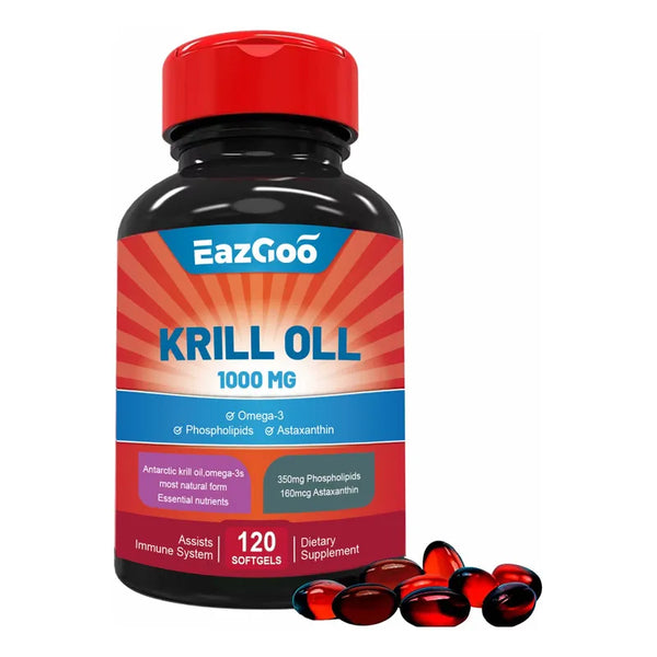 Aceite De Krill Antártico 1000 Mg Suplemento Omega 3 EPA DHA