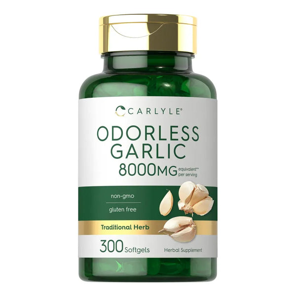 Capsulas Blandas De Ajo 8000 Mg 300 Unidades Alta Potencia Sin Olor