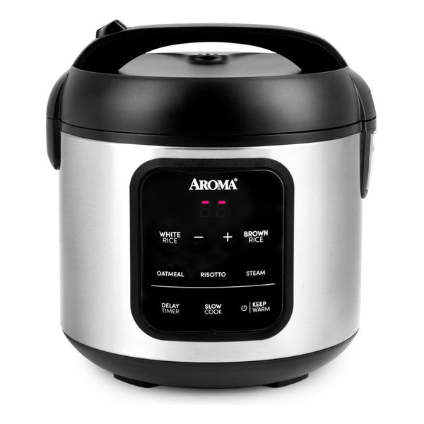 Arrocera Digital Aroma Multiuso Para 8 Tazas De Acero Inoxidable Con Vaporizador