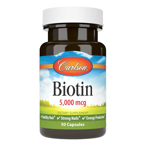 Biotina 5000 Mcg Para Cabello Saludable Uñas Fuertes Y Energía