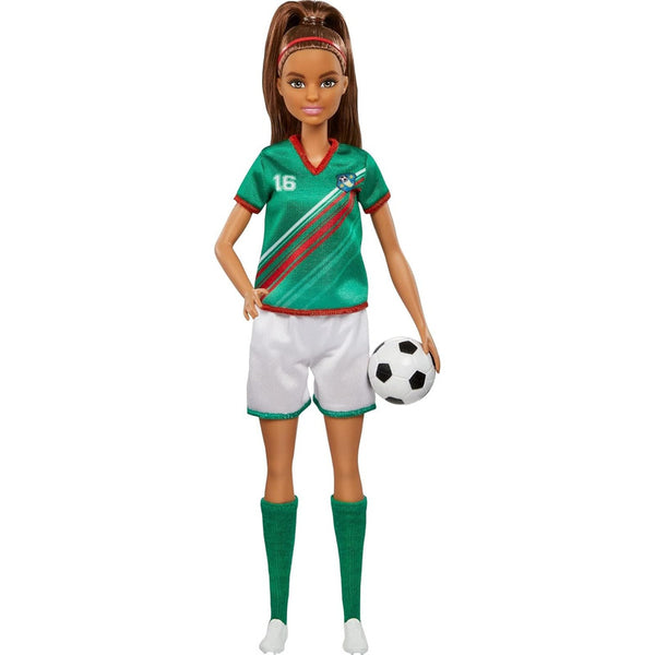 Muñeca De Fútbol Con Uniforme Colorido Y Balón Accesorio Para Niñas