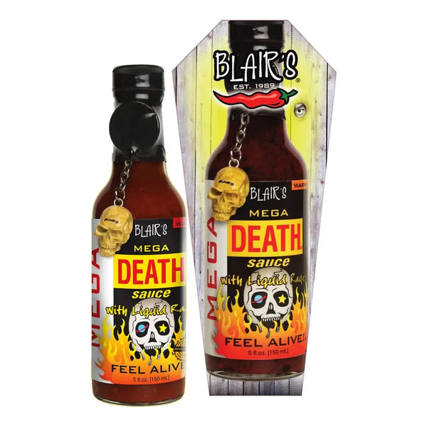 Blairs Mega Death Salsa Picante 148 Ml Furia Liquida Con Llavero Calavera
