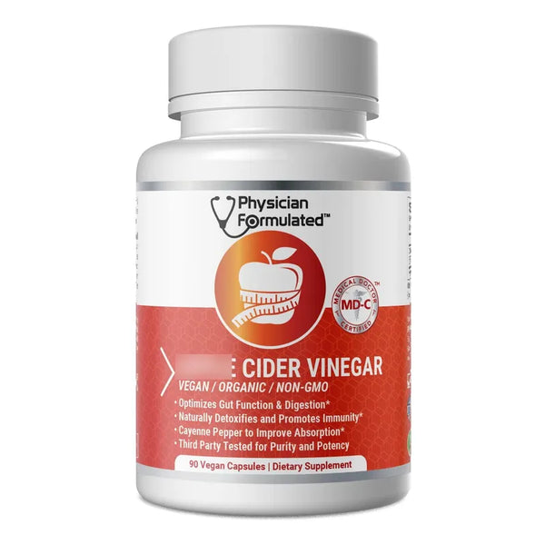 Capsulas Vinagre De Sidra De Manzana Organico 750 Mg Con Cayena