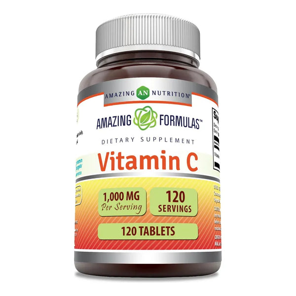 Amazing Formulas Vitamina C 1000 Mg 120 Unidades Sin Gluten Para Tu Salud