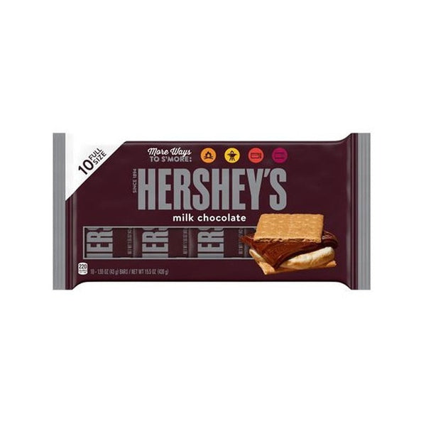 10 Chocolatinas Con Leche Hersh Chocolate Cremoso Calidad Superior