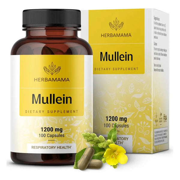 Cápsulas De Gordolobo Orgánico Respiratorio 100 Cápsulas Veganas