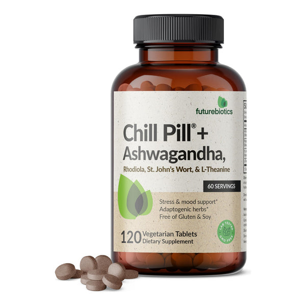 Chill Pill Con Ashwagandha 120 Tablets Veganas Completamente Naturales