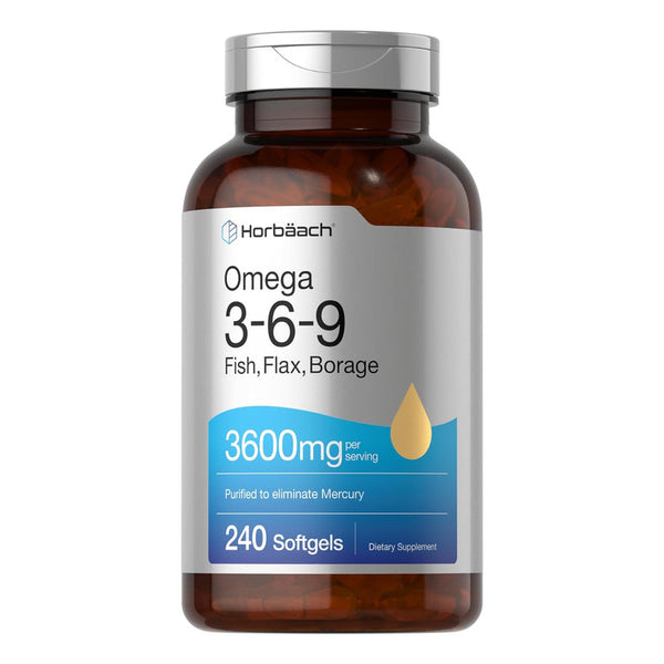 Omega 3-6-9 3600mg De Pescado Linaza Aceite De Borraja Cápsulas Blandas