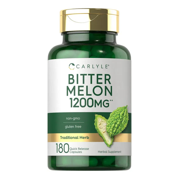 Capsulas De Melon Amargo 1200 Mg 180 Unidades Extracto Sin Gluten