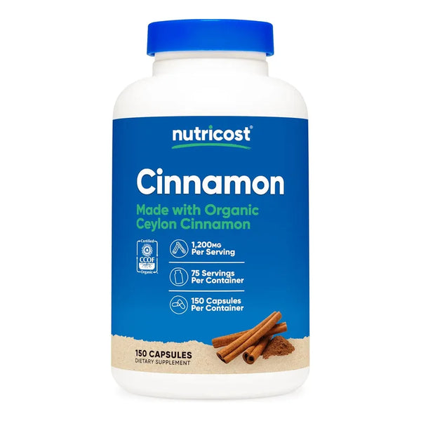 Canela Organica Ceilan 1200 Mg 150 Capsulas Suplemento Vegetariano