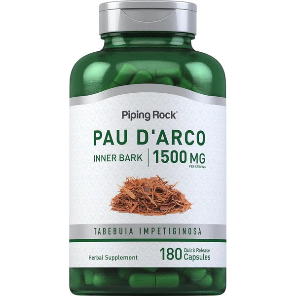 Capsulas De Pau D Arco 1500 Mg Corteza Interior Suplemento Natural