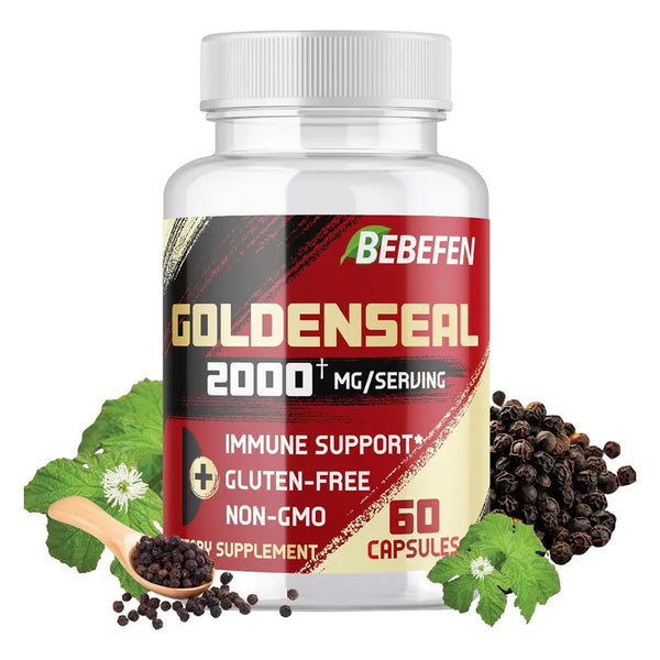 Capsulas De Raiz Goldenseal 2000 Mg Extracto Concentrado Vegetariano