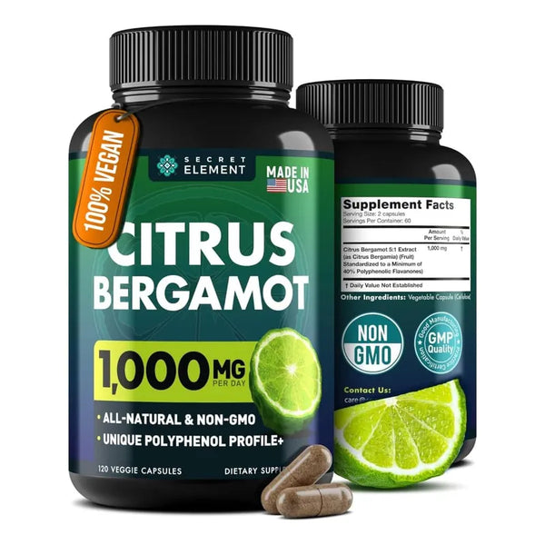 Capsulas Extracto De Bergamota Citrica 1000 Mg Para Corazon Saludable