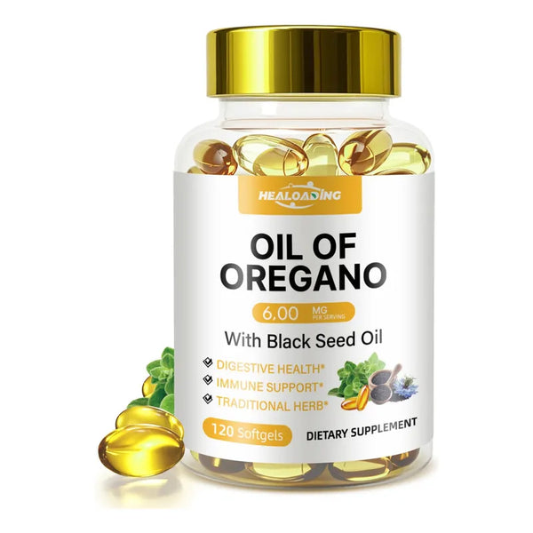 Capsulas De Aceite De Oregano Organico 300 Mg Con Semilla Negra Apoyo Inmunologico