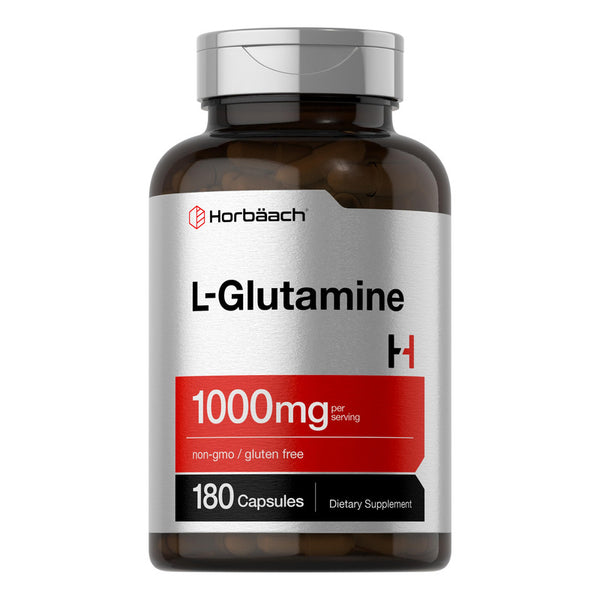 Cápsulas De Glutamina 1000 Mg 180 Unidades Recuperación Muscular Y Energía Horbaach